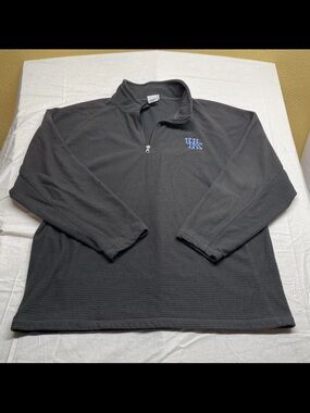 Knights Apparel Dark Gray Quarter-Zip Sweater with Blue UK Logo